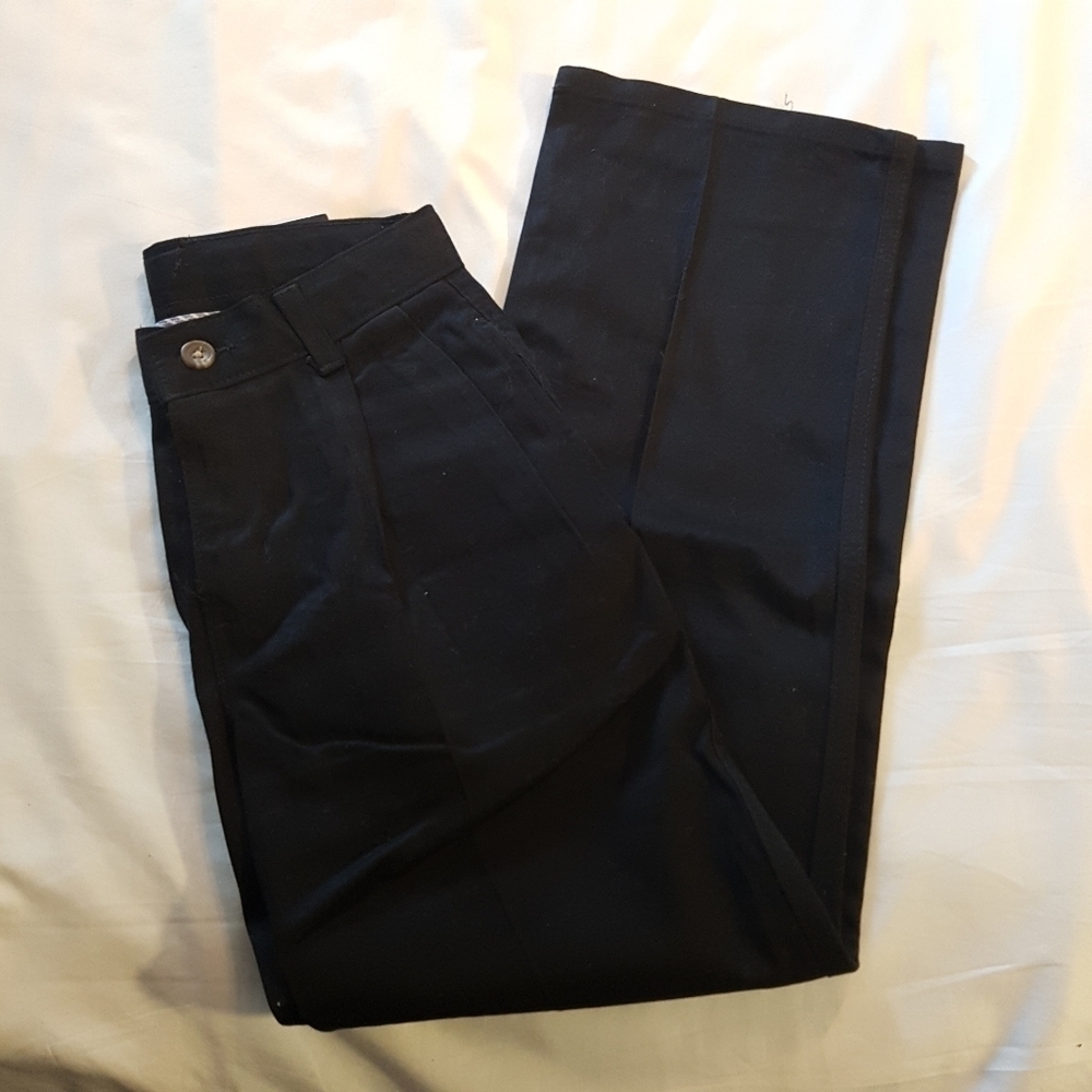 Chaps boys size 10 slim pants black dress pants school approved NEW